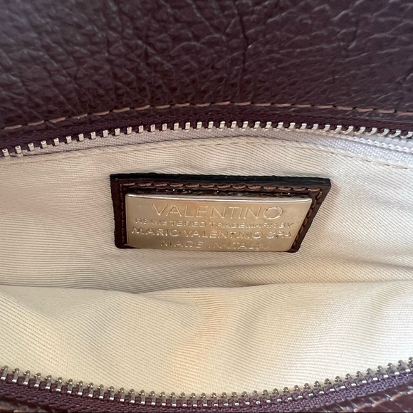 Valentino by Mario Valentino Dark Brown Leather Flap Bag - Picture 7 of 7
